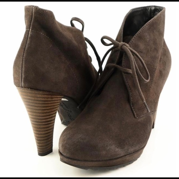 Paul Green Brown Terra Suede Lace Up Ankle - Picture 2 of 13